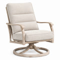 Drehbarer Sessel 78 x 85 x 101 cm mit Textilbezug in Beige und Holzrahmen in Naturholz