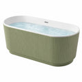 Freistehende Acryl-Badewanne 170 x 75 x 58 cm in Weiß und Olivgrün